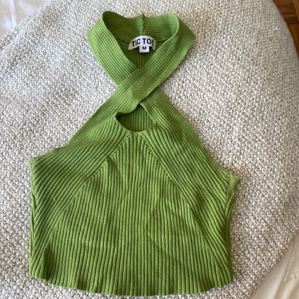 green knit tank from TICTOC great for going out and summer days!